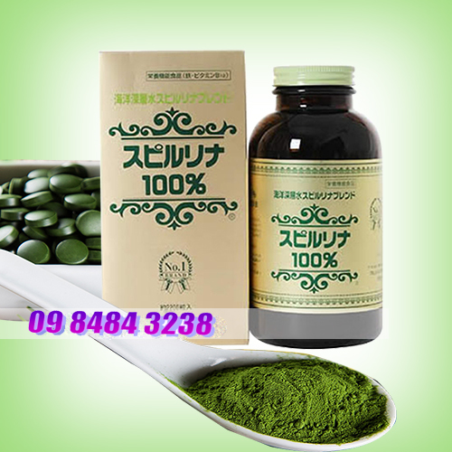 Tảo Xoắn Spirulina Nhật Bản 2200V bổ sung vi chất dinh dưỡng tăng cường hệ miễn dịch